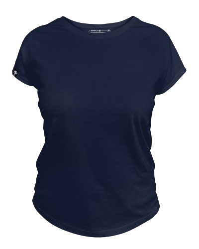 Tee shirt femme bleu marine en coton bio et fabriqué en France