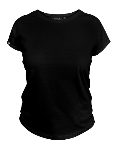 Tee shirt femme noir en coton bio et fabriqué en France
