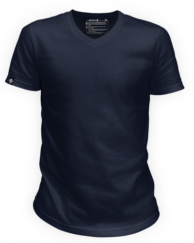 Teeshirt homme made in france col V bleu marine