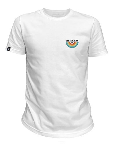 t-shirt blanc rainbow made in france