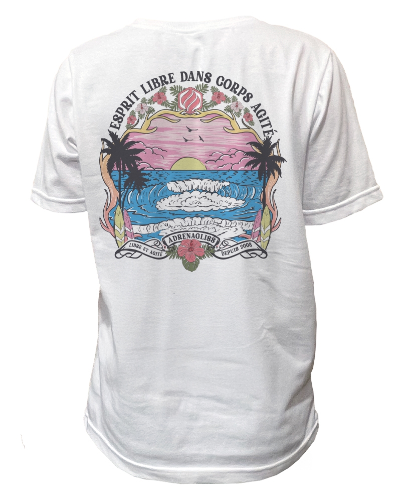teeshirt enfant made in france - hibiscus