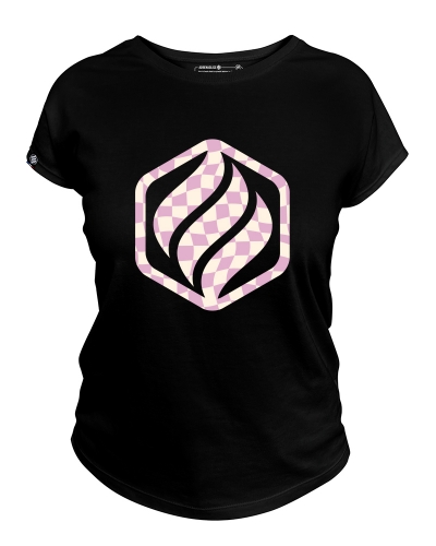 DAMIER - TEE SHIRT FEMME FABRIQUÉ EN FRANCE EN COTON BIO