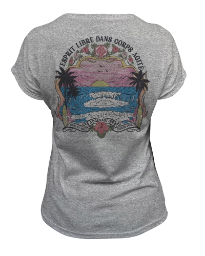 HIBISCUS - TEE SHIRT FEMME FABRIQUÉ EN FRANCE EN COTON BIO