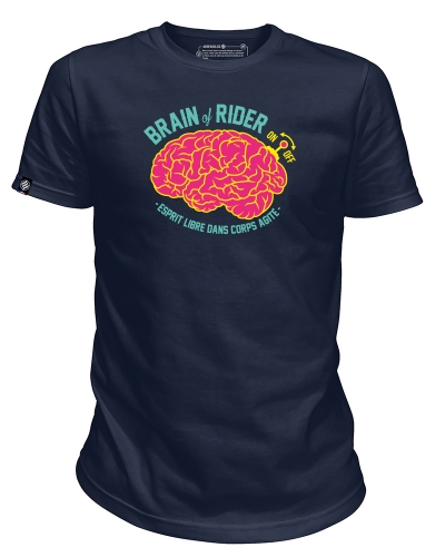 teeshirt manches courtes en coton bio made in france - brain