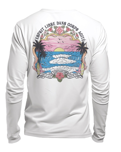 HIBISCUS - TEE SHIRT MANCHES LONGUES HOMME FABRIQUÉ EN FRANCE EN COTON BIO