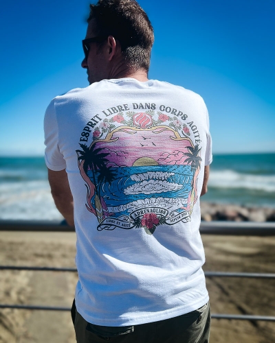 HIBISCUS - TEE SHIRT MANCHES COURTES HOMME FABRIQUÉ EN FRANCE EN COTON BIO