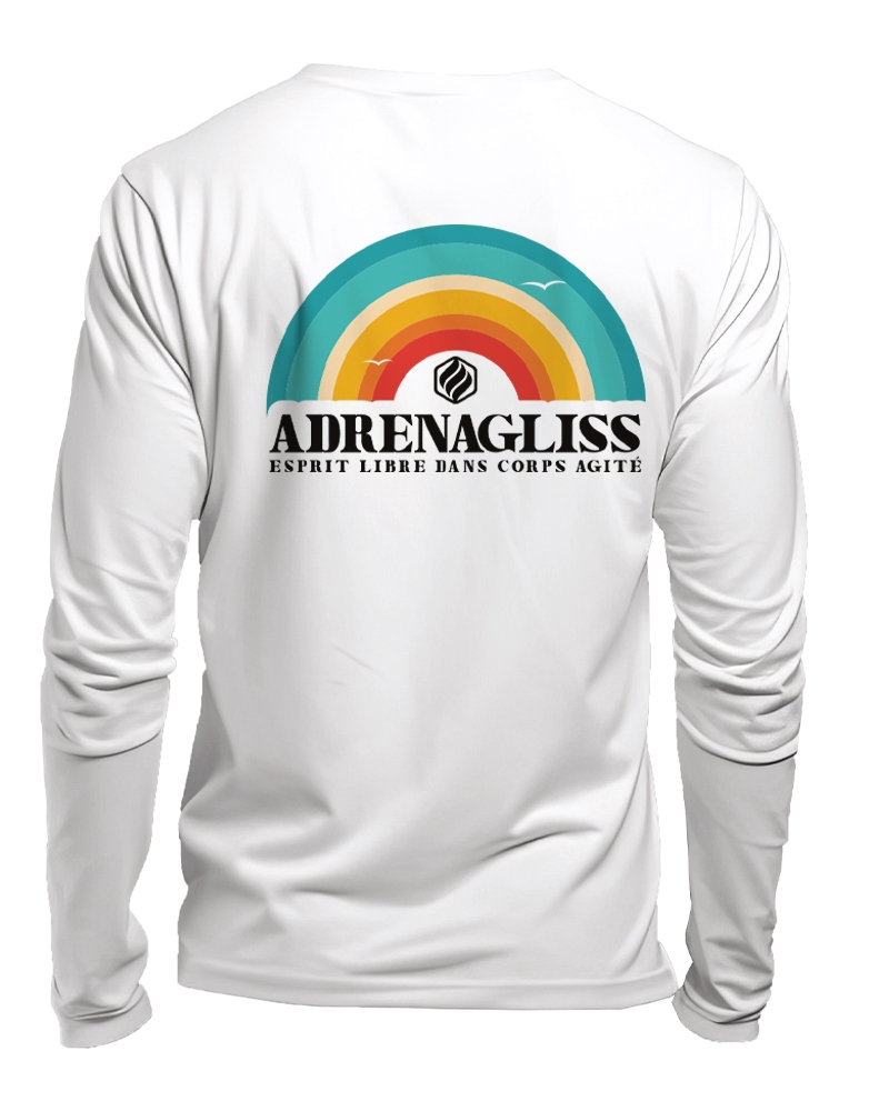 tshirt manches longues coton bio made in france - Rainbow