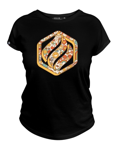 FLOWER POWER - TEE SHIRT FEMME FABRIQUÉ EN FRANCE EN COTON BIO