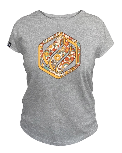 FLOWER POWER - TEE SHIRT FEMME FABRIQUÉ EN FRANCE EN COTON BIO