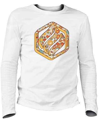 FLOWER POWER- TEE SHIRT HOMME MANCHES LONGUES FABRIQUÉ EN FRANCE EN COTON BIO