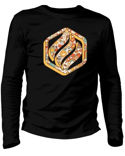 FLOWER POWER- TEE SHIRT HOMME MANCHES LONGUES FABRIQUÉ EN FRANCE EN COTON BIO