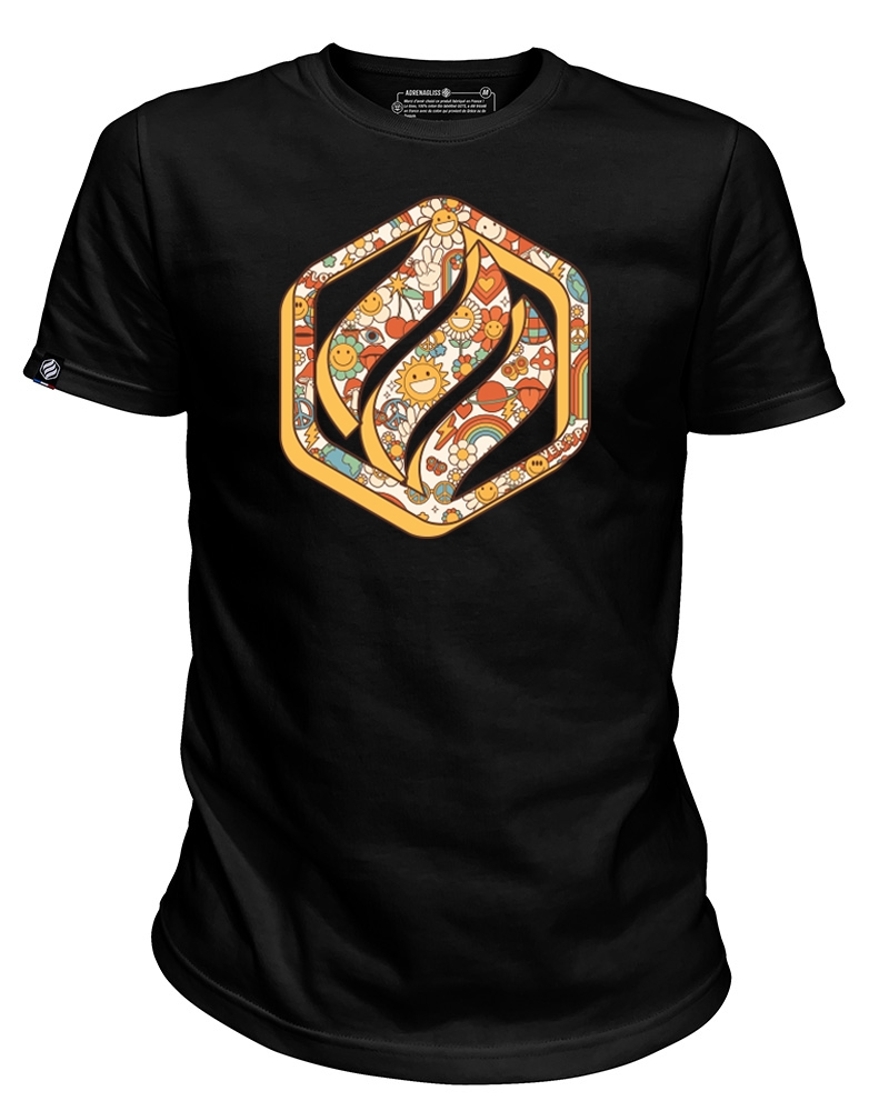 teeshirt manches courtes made in france - flower power