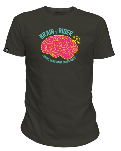 teeshirt manches courtes en coton bio made in france - brain