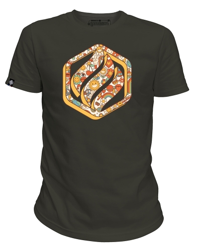 FLOWER POWER - TEE SHIRT HOMME MANCHES COURTES FABRIQUÉ EN FRANCE EN COTON BIO